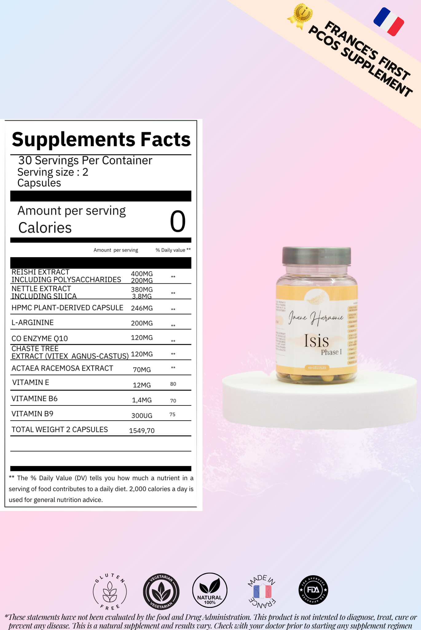 supplements facts of isis phase 1