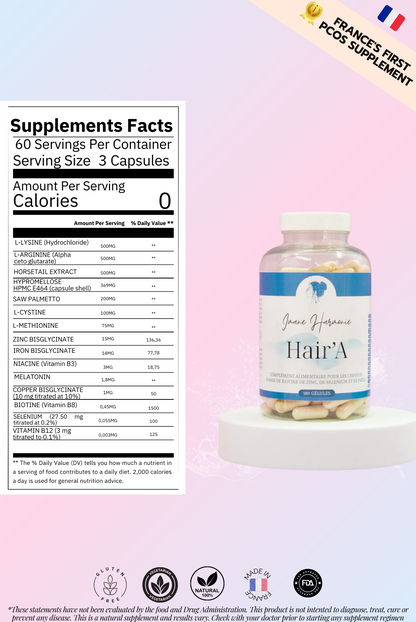 Supplements facts of Hair&