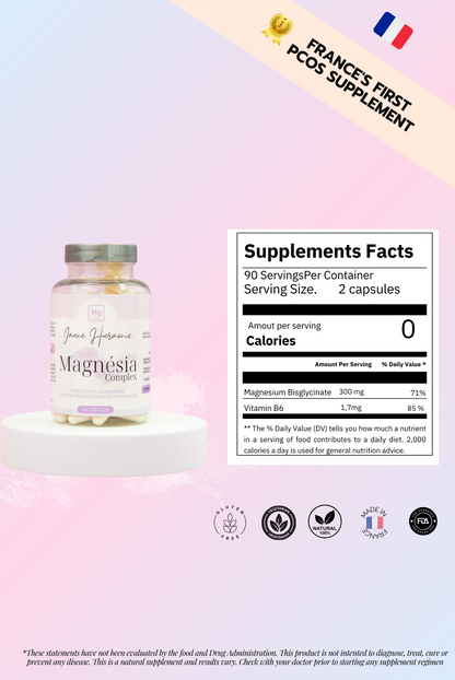 supplements facts of magnésia complex
