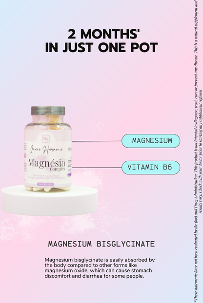 supplements of magnésia complex : magnesium, vitamin B6
