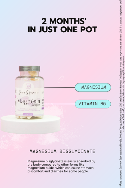 Primary supplements of Magnésia complex : Magnésium, Vitamin B6