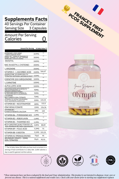 Supplements facts of Olympia supplement