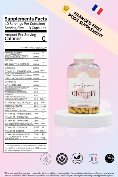 Supplements facts of Olympia